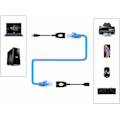 Miniatyrbilde 4 av 5: USB-forlenger 50 meter USB-forlengelsessignalforsterker USB2.0 til RJ45 nettverksforlenger