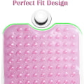 Miniatyrbillede 4 af 5: Badekar måtte 30% Ekstra Lang Bruse måtte Anti-Skridsikker Bade måtte med 200 Sug kopper, 16 x 40 tommer Transparent Pink 16 x 40 in