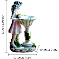 Miniatyrbilde 5 av 5: Solcellelykt Hagepynt Fe Figur Resin Figur Statue Skulptur Dekor