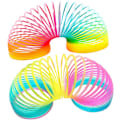 Miniatyrbild 1 av 4: Regnbågsfjäderleksaker, Klassiska Nyhetsfärgade Neon Plastleksak Festtillbehör Pojkar Flickor 3-pack