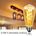 Miniatyrbild 2 av 5: LED E27 Retro Spiral Keramikglödtråd, Dimbar E27 Retrolampa 4W Varmvitt, Mjukt Ljus, E27 Retro Edison Bärnstenslampa för Vardagsrum, Sovrum