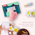 Miniatyrbilde 5 av 5: Rosenkvarts Gua Sha, Naturlig Jade Ansiktsverktøy for SPA Akupunktur, Rosa Stein for Kropp Ansikt Nakke og Øye, Hudpleiegave for Kvinne