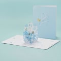 Pikkukuva 4 / 5: Pop Up -kortit, käsintehdyt perhos-pop up -kortit ikävöintiin, syntymäpäivään, äitienpäivään