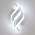 Miniatyrbillede 1 af 5: Væglamper, Spiral Moderne LED Væglampe Belysning, Cool White Indendørs Akryl Væglampe, til Soveværelse, Badeværelse, Stue, Gang (Hvid)