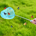 Miniatyrbild 5 av 5: Teleskopiska fjärilsnät för barn för att fånga insekter Nät Utomhusverktyg Färgglada utdragbara 34\" tum (3 st)