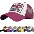 Miniatyrbillede 1 af 5: Baseball Cap Mesh Hatte Unisex Broderet Bogstav Patch Casual Hatte Hip Hop Solhatte Red