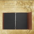Miniatyrbillede 5 af 5: Fotoalbum Scrapbog Vintage Læder Cover 30 Sider Premium Sort Papir Memory Bog, Julegaver