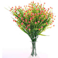 Miniatyrbillede 1 af 5: Kunstige Blomster Babysbreath Falsk Buket 6 Bundt Falske Planter Bryllup Brud Buket Udendørs Hjemmekontor (rød)
