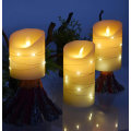 Miniatyrbillede 5 af 5: LED flammefri stearinlys, med indlejret stjernestreng, 24-timers timerfunktion, dansende flamme