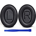 Pikkukuva 1 / 5: Ammattimaiset korvapehmusteet Bose QuietComfort 35 (QC35) ja Quiet Comfort 35 II (QC35 ii) -kuulokkeisiin, akustinen vaahto (musta)