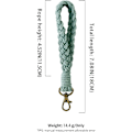 Miniatyrbillede 2 af 5: Blød Makrame Nøglering Boho Håndlavet Håndledsrem Armbånd Nøglering Country Style Håndledsrem Håndlavet Holder til Kvinder