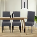 Miniatyrbild 3 av 5: Stretch Stolsöverdrag Set om 6 Universal Tvättbar Modern Matstol Överdrag Stolsöverdrag för Dekor Matsal Restaurang Hotell Bunch, Mörkgrå