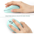 Miniatyrbilde 3 av 5: Trådløs mus, 2.4G lydløs mus med USB-mottaker - for PC, nettbrett, Windows Mint Green