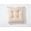 Miniatyrbild 4 av 5: Stolsdynor med band, set om 4, beige, 40 x 40 cm