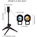 Miniatyrbilde 5 av 5: Måne Jord Projeksjon LED-lampe, 3D Jord Solnedgang Lampe Måne Projektor, 360° Roterende LED Tiktok Fotografering