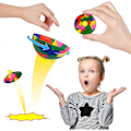 Miniatyrbild 5 av 5: 2-pack studsande skål leksaker, kreativa kamouflage studsande skålar, gummi nyhet coola snurrande leksaker, stressavlastande leksaker