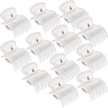 Miniatyrbillede 1 af 5: Varme rulle clips hår krølle claw clips udskiftning rulle clips til kvinder piger hår sektion styling (12 stk, sort)