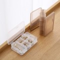 Miniatyrbillede 4 af 4: 2 stk. gennemsigtig dobbeltlags plast smykkeskrin arrangør opbevaringsbeholder til øreringe, halskæder, ringe, perler