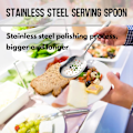 Miniatyrbillede 2 af 5: Serveringsske, 2 STK Store Serveringsskeer, Serveringsske og Hulske i Rustfrit Stål, Buffet Serveringsske til Hjemmefester