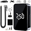 Miniatyrbild 1 av 5: Bärbar Luftkompressor, 6000mAh Mini Elektrisk Luftpump, 150PSI Elektrisk Cykelpump, Kompressor med Digital Display LED-Ljus och USB-C Port