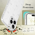 Miniatyrbilde 3 av 5: Deksel til iPhone 16 Pro Max, Bling Glitter 3D Sløyfe Telefondeksel Glitrende Krystallklar Sløyfe Slank Myk Holdbar Beskyttelsesdeksel White 16 Pro Max