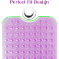 Miniatyrbillede 3 af 5: Badekar måtte 30% Ekstra Lang Bruse måtte Anti-Skridsikker Bade måtte med 200 Sug kopper, 16 x 40 tommer Transparent Purple 16 x 40 in