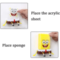 Miniatyrbillede 5 af 5: Tegneserie Svamp Holder med Svamp, Køkken Rengøring Svamp Spongebob Holder, Vask Hylde Svamp Afløb Stativ
