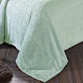 Miniatyrbillede 2 af 5: Flannel tæppe, 167x228 CM blødt sofatæppe, vaffel fleece tæppe til sofa, mintgrønt tæppe