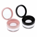 Miniatyrbild 2 av 5: 2 st 20 ml plastbehållare för löst puder, kompakt behållare för DIY-sminkpuder med svamp, spegel och elastisk nätsikt