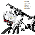 Miniatyrbillede 4 af 5: Mountainbike Kurv Cykel Kurv Sammenklappelig Metalnet Front Foldbar Bagagerum Cykel Kurv Net Stativ Bærer Til Mountainbike Tilbehør