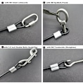 Miniatyrbillede 4 af 4: 15 stk. rustfrit stålwire loops kort wire reb snorlås sikkerhedslænker