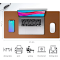 Miniatyrbillede 4 af 5: Læder Skrivebordsunderlag, Skridsikker PU Læder Skrivebordsunderlag, Laptop Skrivebordsunderlag, Vandafvisende Skrivebordsunderlag til Kontor og Hjem Brown 23.6" x 13.7"