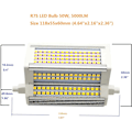Miniatyrbilde 2 av 3: R7S LED-pære 50W varmt lys dimbar 3000k dobbel-ended J118 J-type 118MM LED-spotlight 5000LM 500W ekvivalent halogen gatelys 200 grader