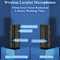 Miniatyrbillede 5 af 5: Trådløs Lavalier-mikrofon til iPhone iPad med opladningsetui Lapel Mini-mikrofon Podcast-mikrofon til videooptagelse