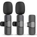 Miniatyrbillede 1 af 5: 2-pak professionel trådløs mikrofon til iPhone iPad, reversmikrofon reversmikrofon plug and play-klips til YouTube, optagelse, vlogging