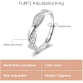 Miniatyrbild 2 av 4: 925 Sterling Silver Cubic Zirconia Eternity Ring