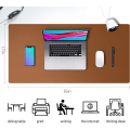 Miniatyrbild 4 av 5: Läder Skrivbordsunderläggsskydd, Halkskyddande PU-Läder Skrivbordsunderlägg, Laptop Skrivbordsunderlägg, Vattentätt Skrivbordsunderlägg för Kontor och Hem Brown 36" x 17"