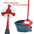 Pikkukuva 4 / 4: (3-pakkaus) Moppipäät yhteensopivat vileda/O-Cedar Easywring 2 in 1 Turbo -moppiin, Vaihtopää, Mikrokuitu, Punainen, Valkoinen