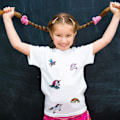 Miniatyrbild 2 av 5: Söt Styling Påsydd Stryk På Patch, Trendig Glänsande Broderad Patch Enhörning För DIY-Tillbehör, Dekorera Din T-shirt, Kjol, Jeans, Västar, Hattar,