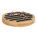 Miniatyrbild 5 av 5: Rund ringhållare i bambu, bricka för smyckesorganisering, display för butik