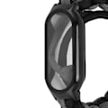 Miniatyrbild 4 av 8: 3 i 1 Klockarmband Paracord Vävda Armband Justerbart Ersättningsarmband Elastiskt Klockarmband Unisex för Mi Band 8/8 NFC Svart Grå