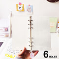 Miniatyrbild 4 av 7: A5-påfyllningspapper, 2 förpackningar linjerat papper + blankt papper, 6-håls ringpärm insatser papper planerbar påfyllningsbart papper