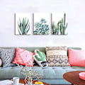 Miniatyrbild 8 av 8: Canvas tavla väggkonst för vardagsrum badrum väggdekor för sovrum kök konstverk canvas tryck gröna växter blommor målning 12\" X 16\" 3 delar modern