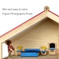 Miniatyrbild 8 av 8: 2 st miniatyrstol 1/6 skala casual söt stil DIY liten plastmaterial 14x9x8cm dockhusleksaker för prydnader svart