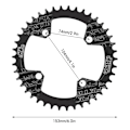 Miniatyrbild 6 av 8: FMFXTR 104BCD vevparti kedjehjul i aluminiumlegering positiv och negativ 36T MTB cykel kedjehjul svart