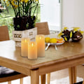 Miniatyrbild 3 av 6: LED-ljus Flamlös Ljus Flamlös Ljus 10.2/12.7/15.2cm (4/5/6\") Riktig Vax Pelarljus 10 Knapp Fjärrkontroll med 24 Timmars Timer (1*3)