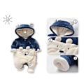 Miniatyrbild 5 av 6: Baby Overall Vinter Snödräkt Baby Flanell Värmare Vinter Overall Jumpsuit för Pojkar Flickor