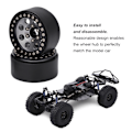 Miniatyrbild 7 av 8: 4 st 1,9 tum RC metallfälg Beadlock 8 runda hål fälgnav för Axial SCX10 90046 RC 1/10 bil titanfärg
