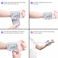 Miniatyrbild 6 av 8: Blodtrycksmätare Digital Hjärtfrekvens Tonometer Handledssfygmomanometer Hälsovård