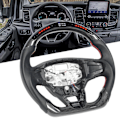 Miniatyrbild 1 av 8: Kolfiber LED-display Växlingslampor Rattbyte för Ford Transit Tourneo Custom 2017 till 2022